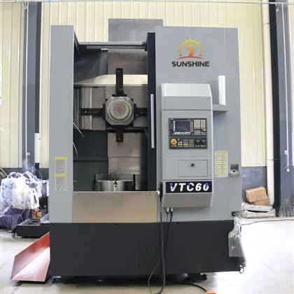 Tour vertical CNC VTC60, traitement efficace des disques, tour vertical composite